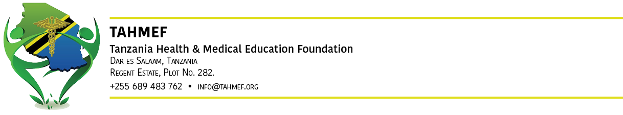Letterhead for Tanzania Health and Medical Education Foundation