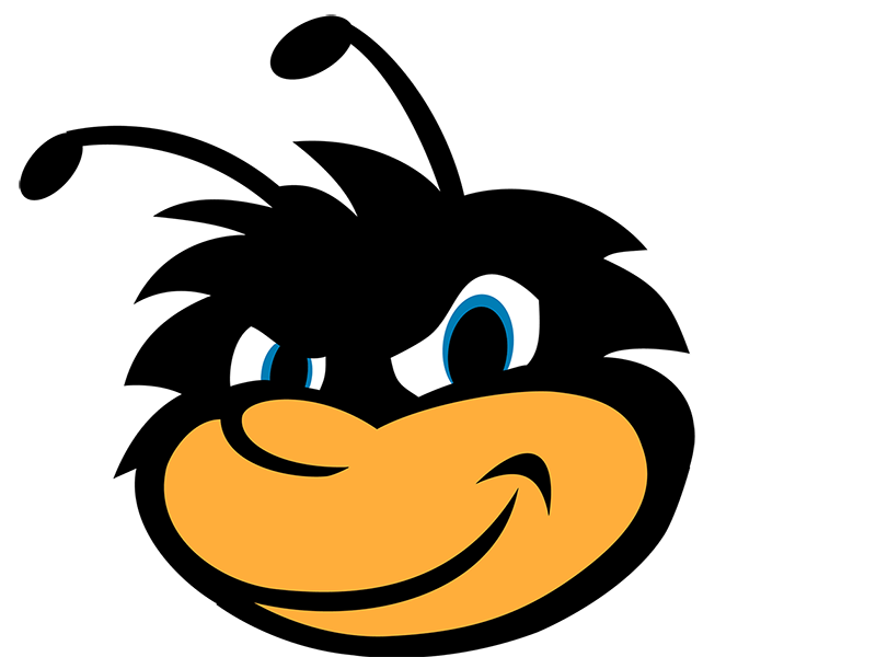 This is a head of Eubie, the University of Baltimore mascot. It is a bee head.